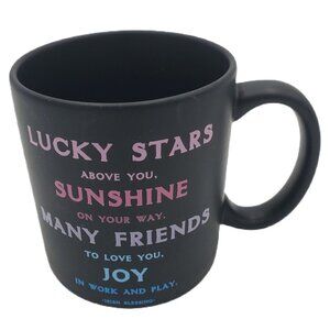 Quotable Mugs "Lucky Stars Above You" Irish Blessing Black Mug 16oz